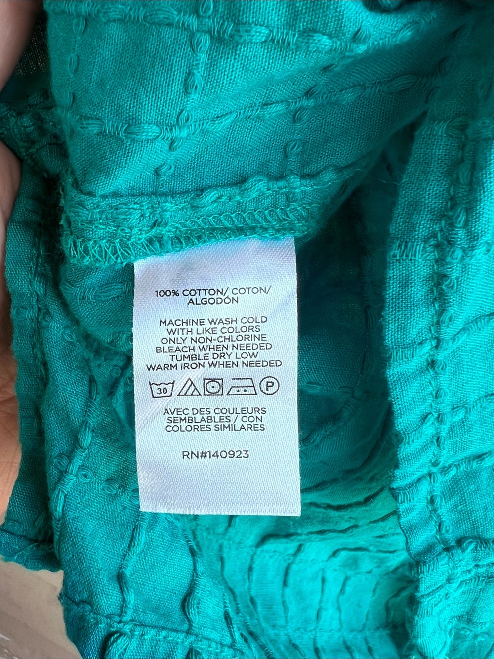 LOFT teal plume pintucked button shell top Size XSP Summer Beach Casual - Picture 3 of 5